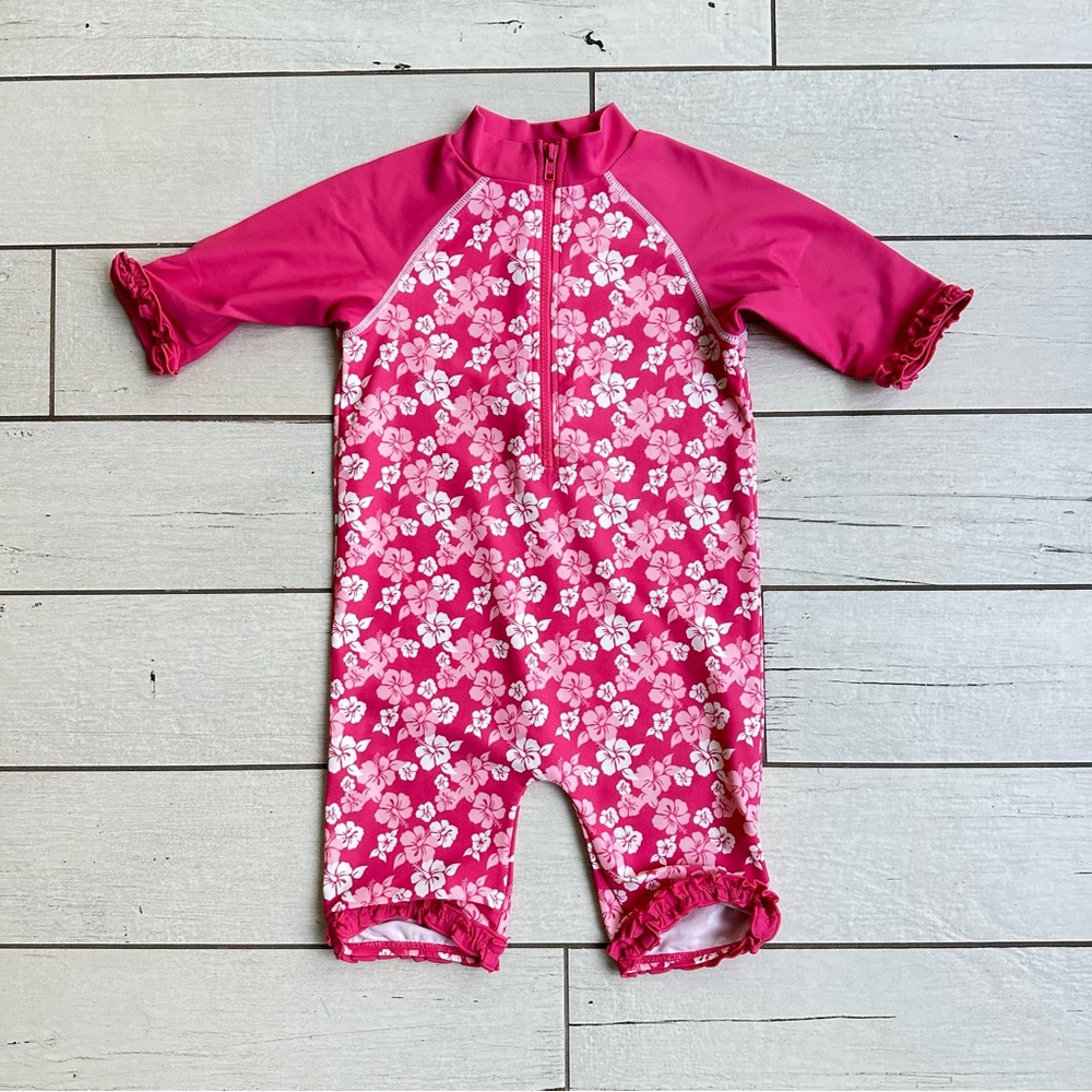 Mini Club Floral Rashguard Size 2-3 Years - Picture 2 of 5